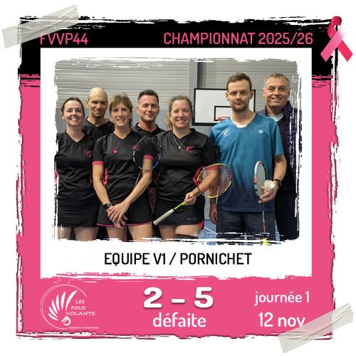 Rencontre J1 de la V1 : Vigneux contre Pornichet (défaite)